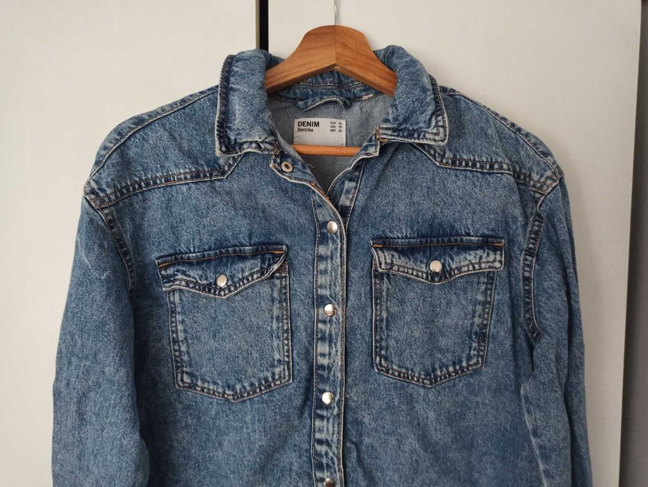 Jeansowa koszula Bershka r. XS oversize
