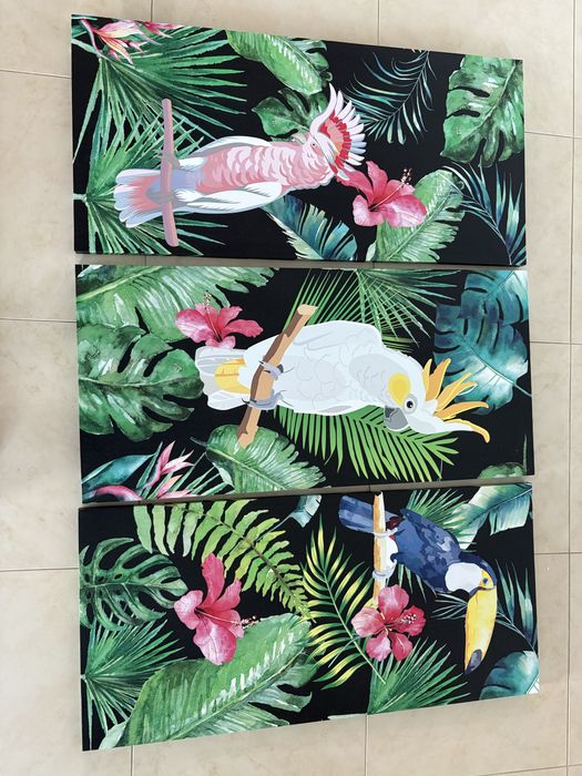 Quadro tripartido como novo