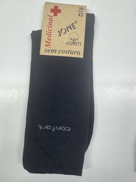 12 pares de meia de algodao