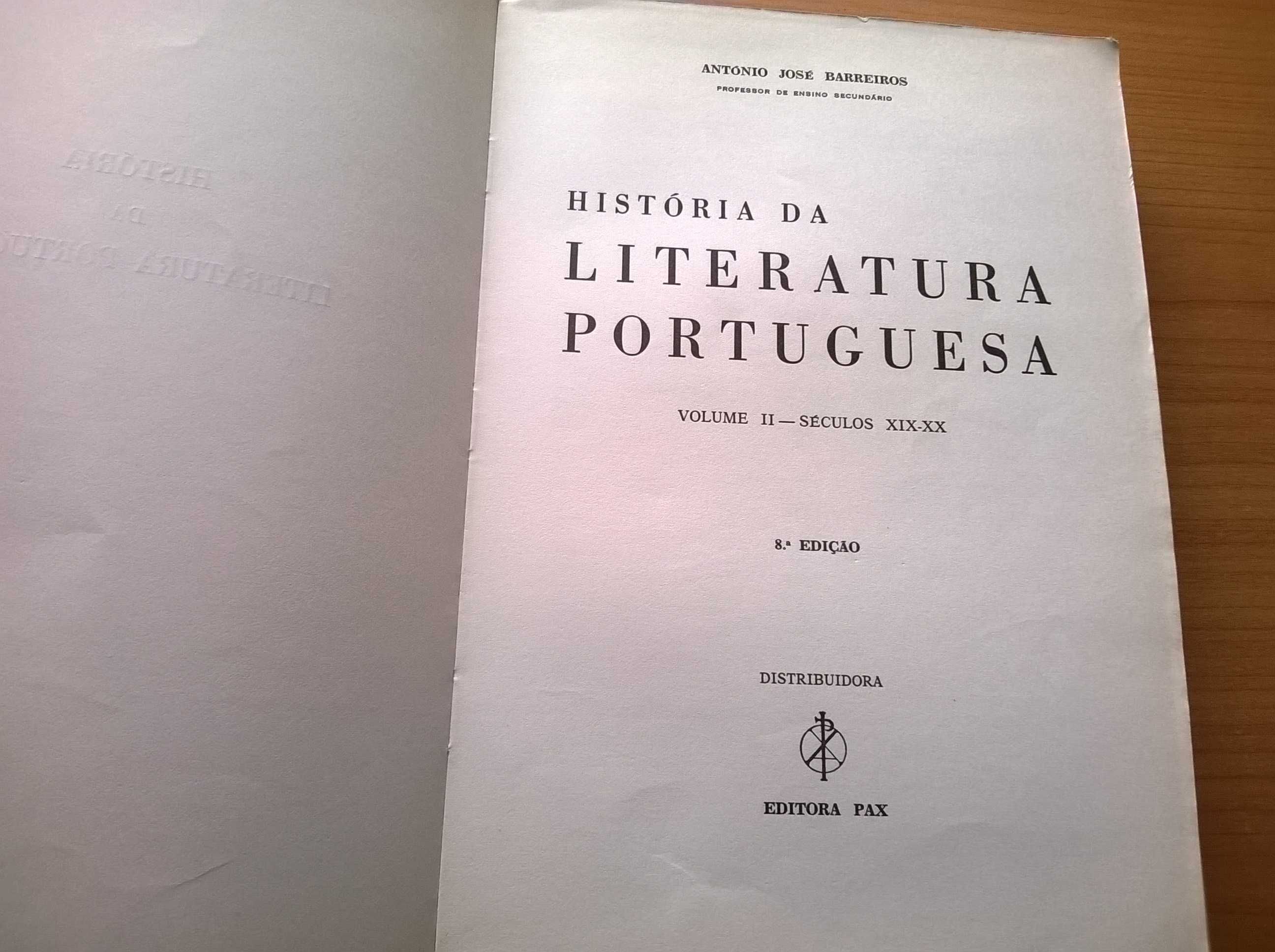 História da Literatura Portuguesa (2 vols) - António José Barreiros