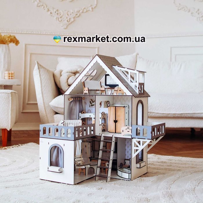 Ляльковий дім 61см міні котедж Кукольный дом Мебель кукла ЛОЛ lol