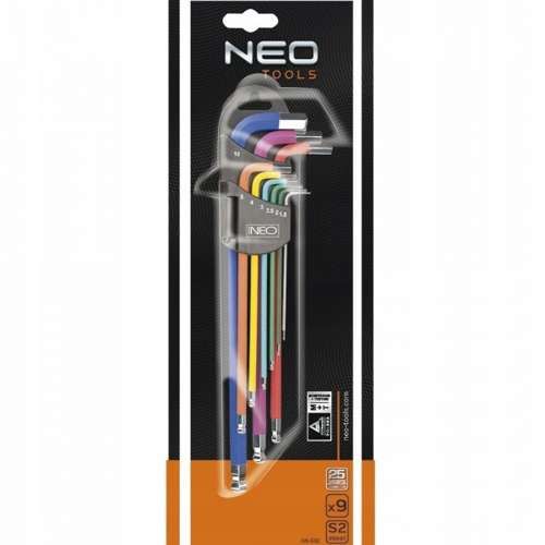 Klucze Imbusowe Hex Długie Imbus 1,5-10 Zestaw Neo