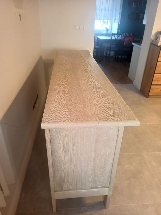 Komoda dębowa bielona