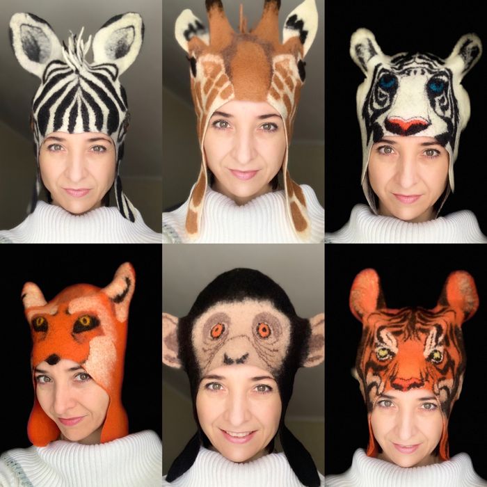 Валяная банная  шапка,шапка в баню,шапка в сауну