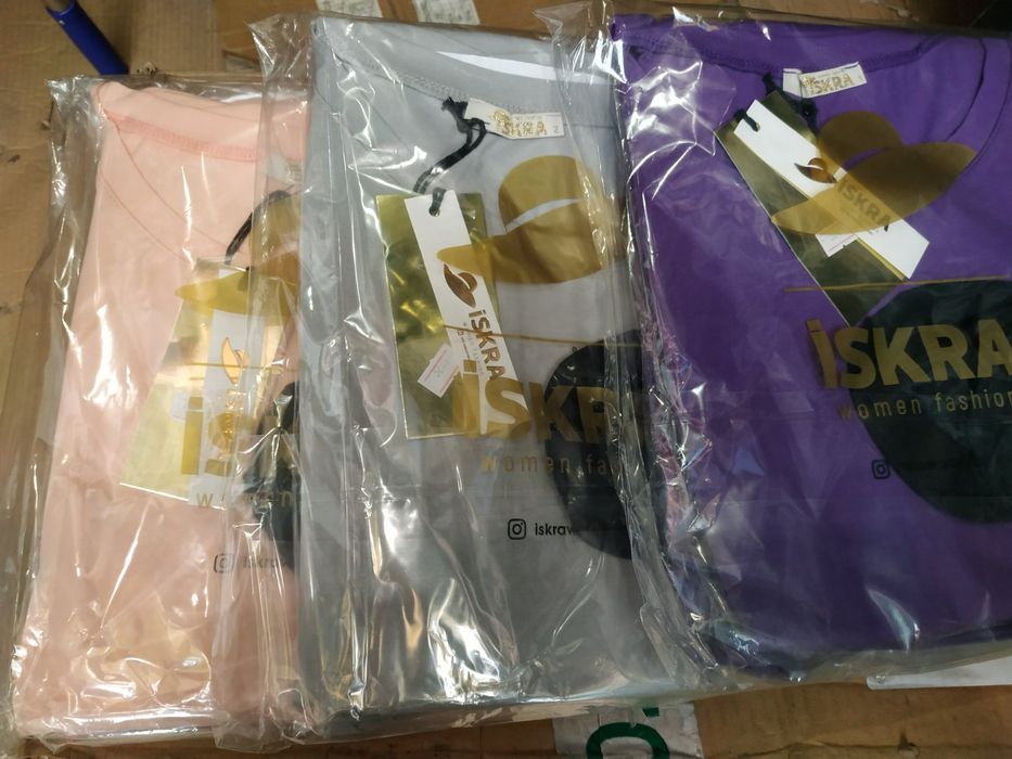 Футболка фіолетова сіра та рожева з стрикозою турція бавовна