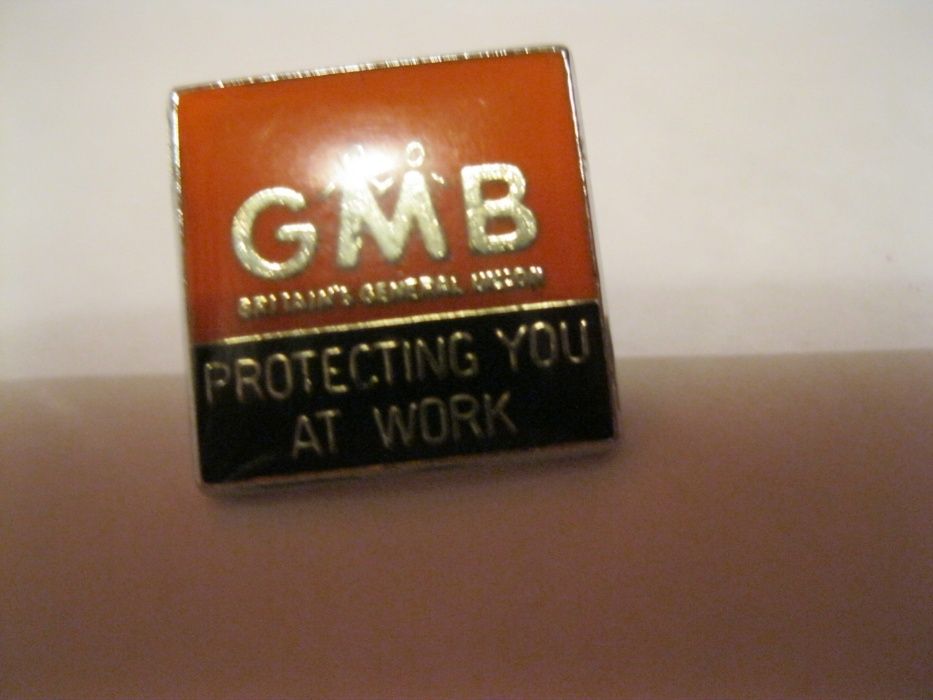 значок металлический кнопка брошь брошка GMB protecting you at work