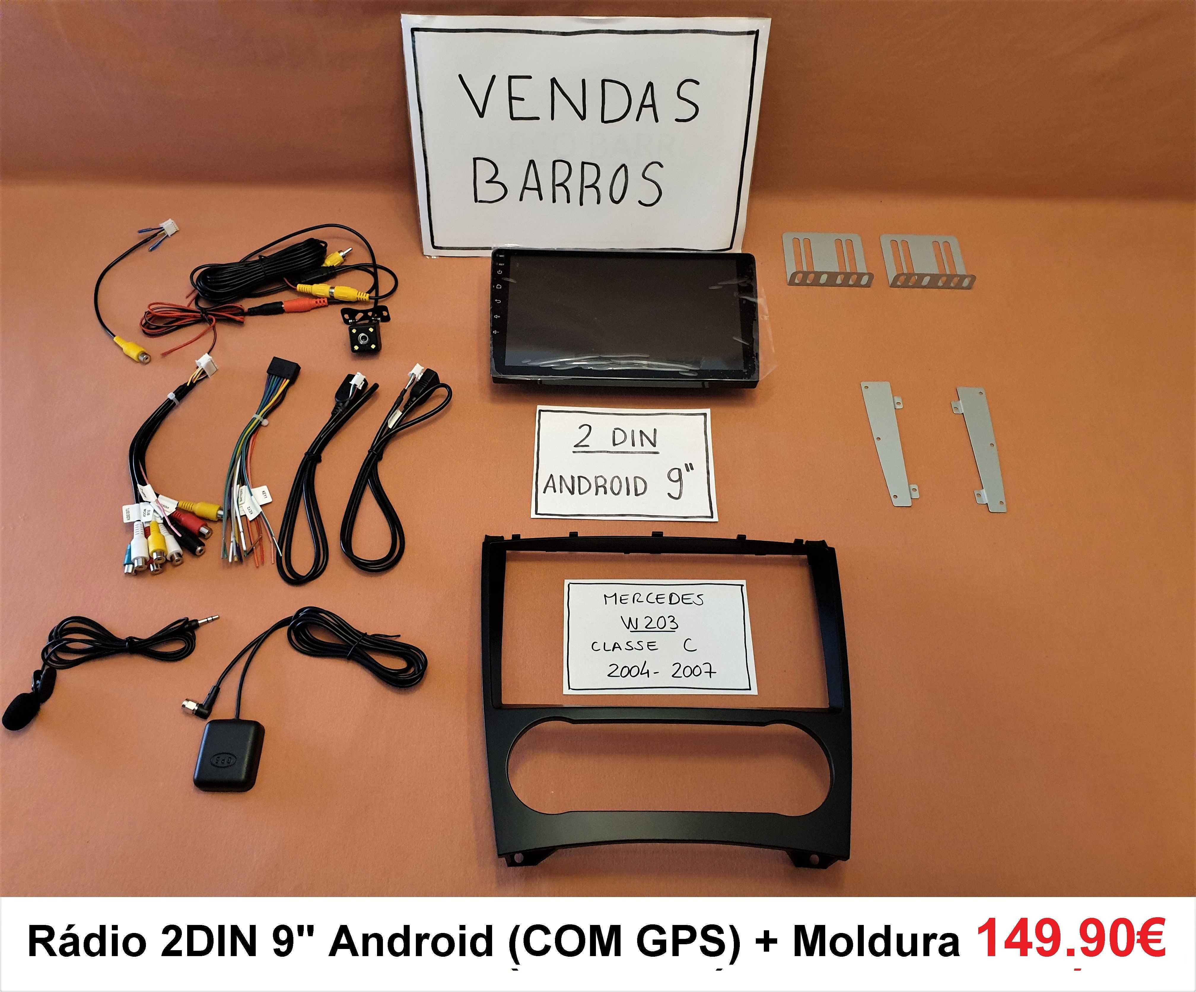 Rádio 2DIN •  Mercedes Classe C (C220) • Android •  W203 C200 [4+32GB]