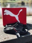Шлепанцы пума мужские чёрные летние шлепки стильные Puma