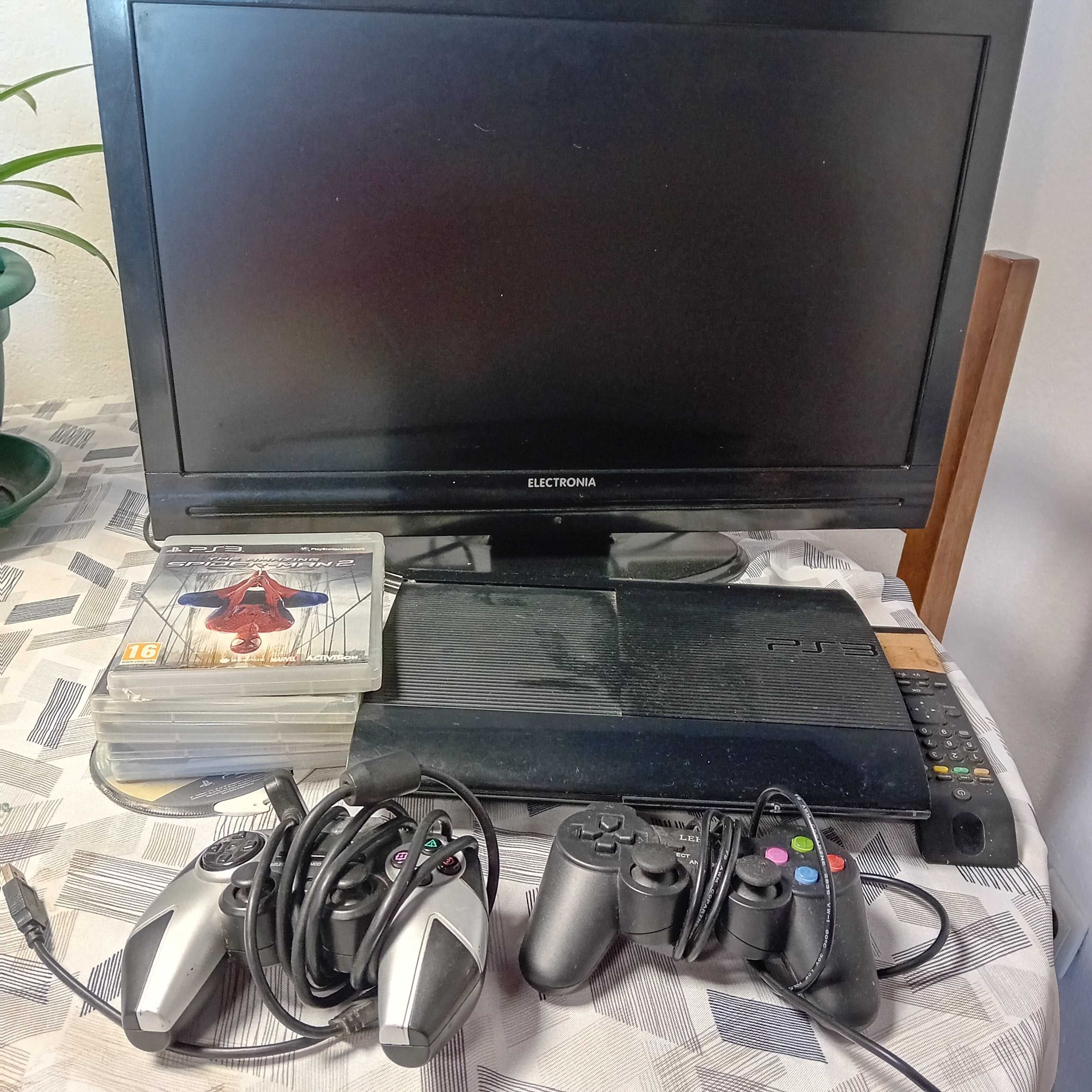 Vendo PS3 com jogos+controles +TV