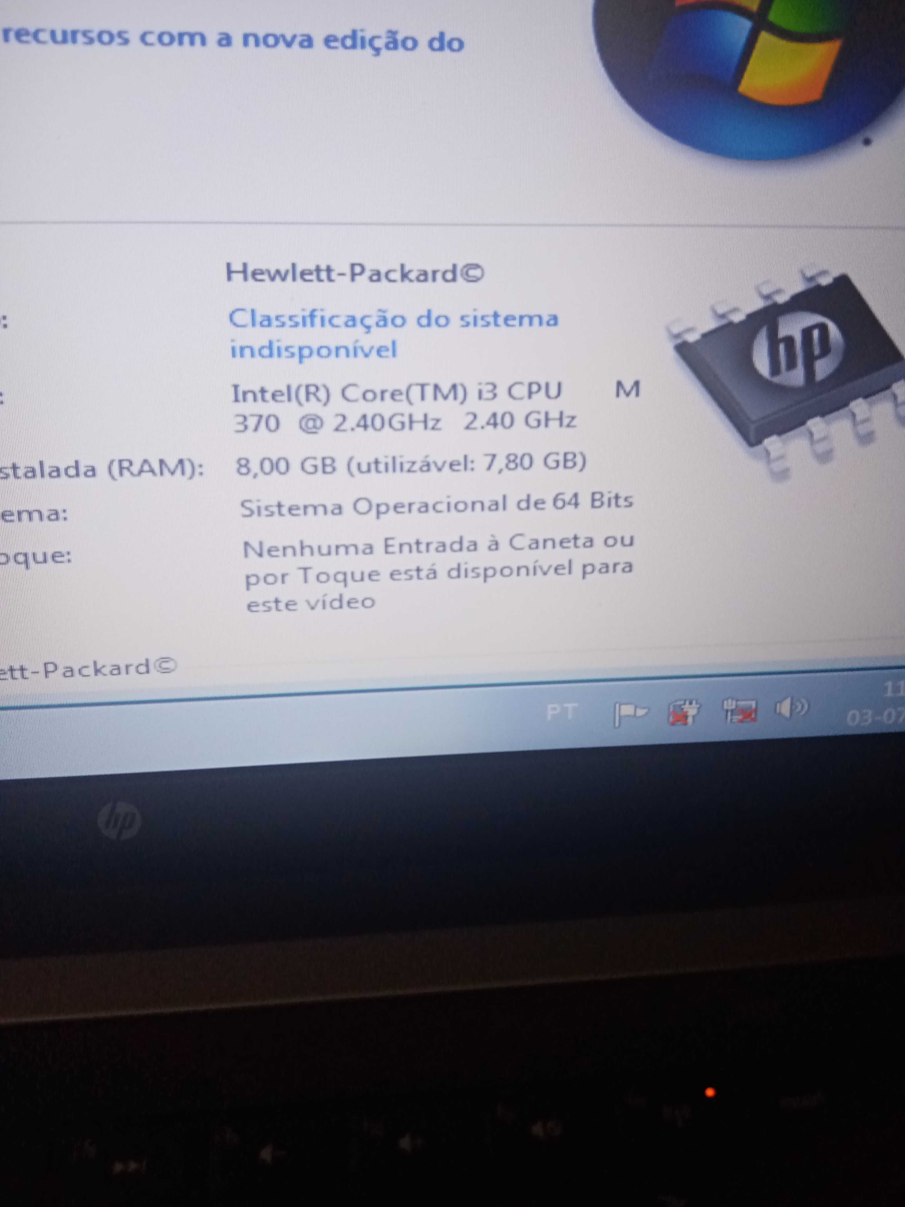 Portátil HP -630 Intel core i3