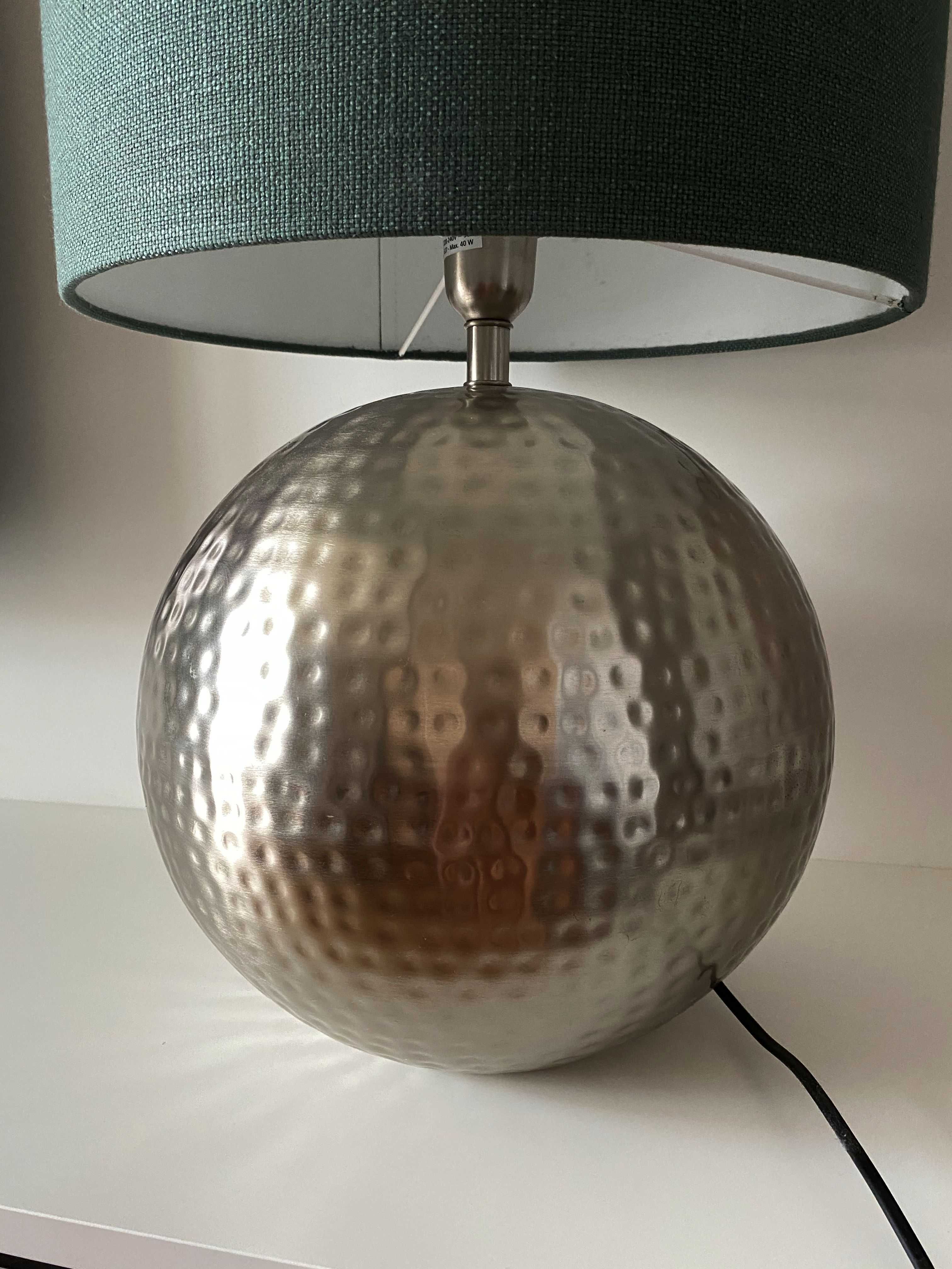 lampa stojąca z niebieskim kloszem vintage wys. 61,5 do salonu