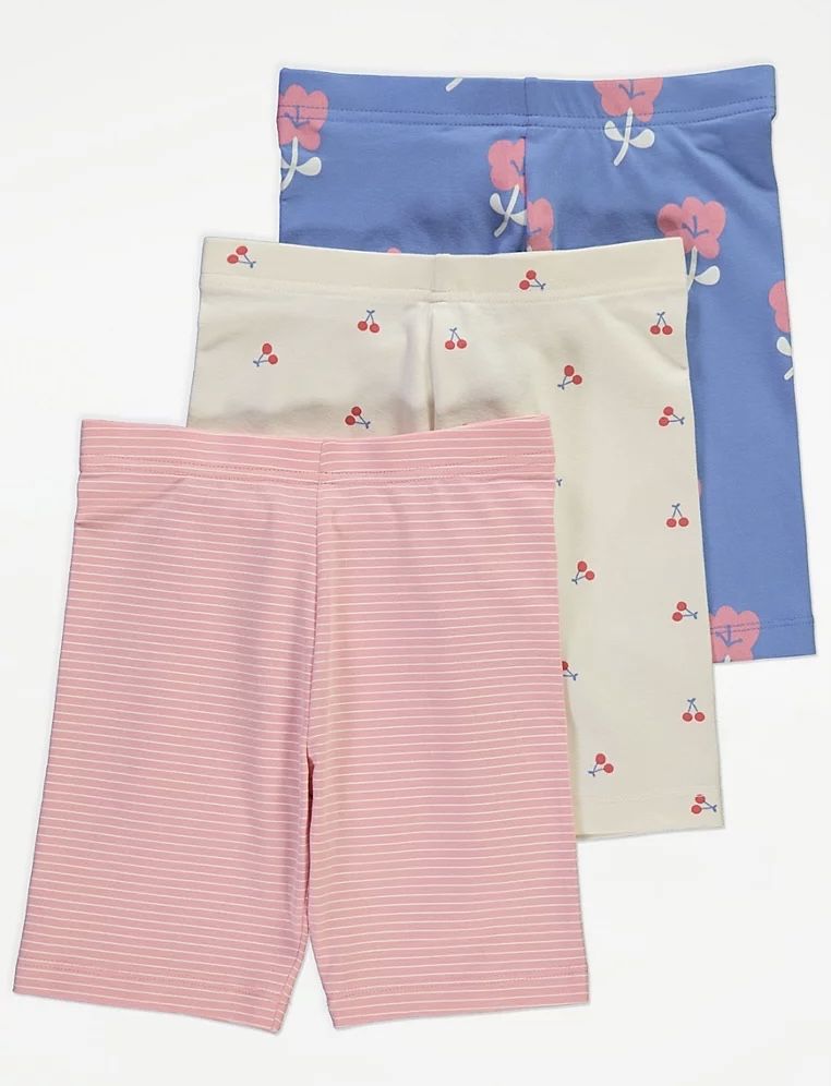 110-116 George zestaw 6pak koszulki z falbankami + legginsy kolarki UK