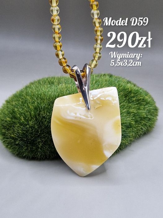 Wisior wisiorek srebro bursztyn D59