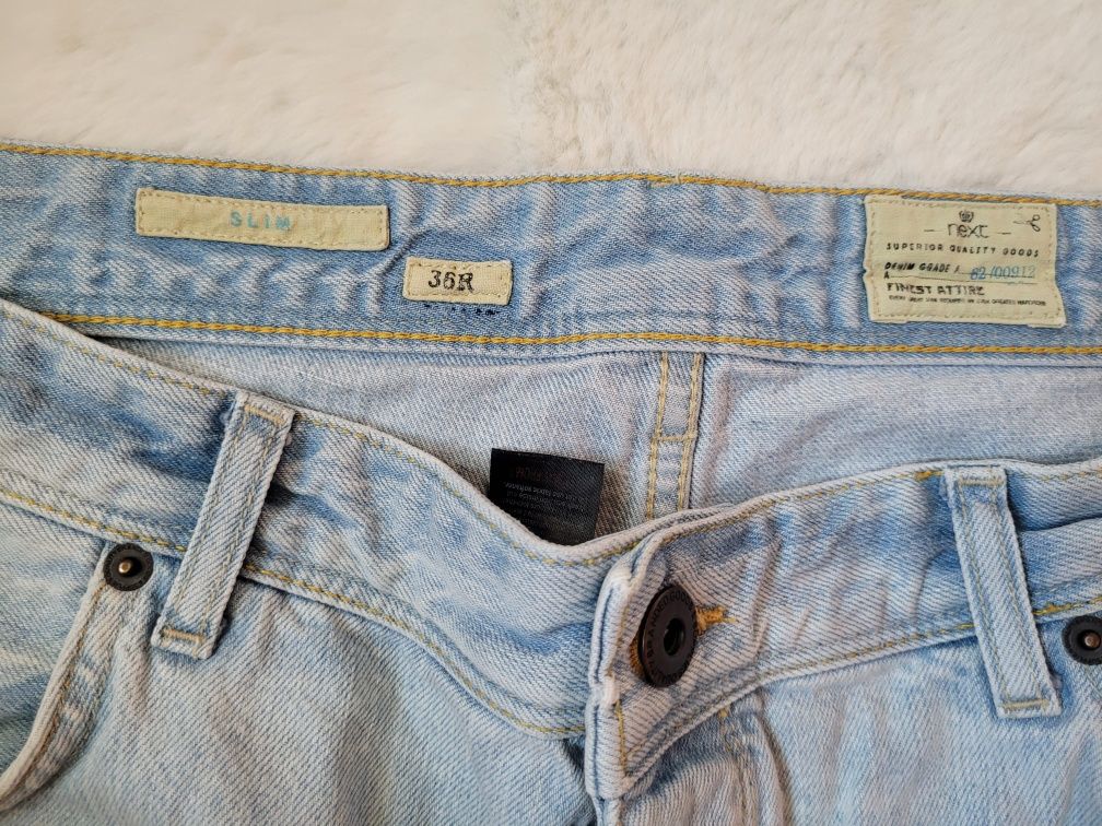 Jasne męskie spodnie jeans 46