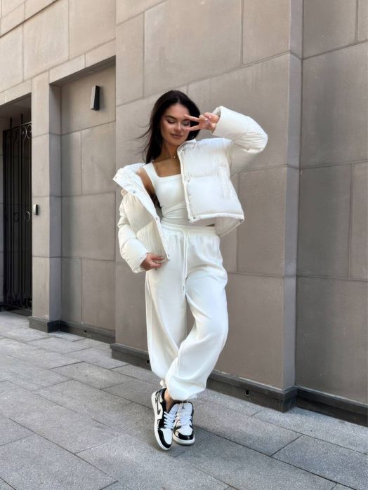 Тепла Куртка-бомбер оверсайз на осінь/зиму. Жіноча Дутик. Нова. Якість