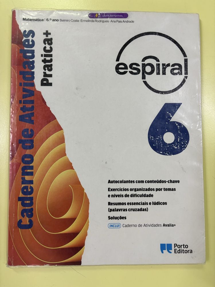 Espiral 6 Manuais matematica 6 ano porto editora