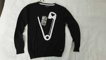 Cienki, czarny sweter, Cropp XS