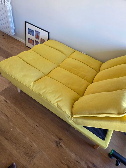 Sofa cama amarelo sklum