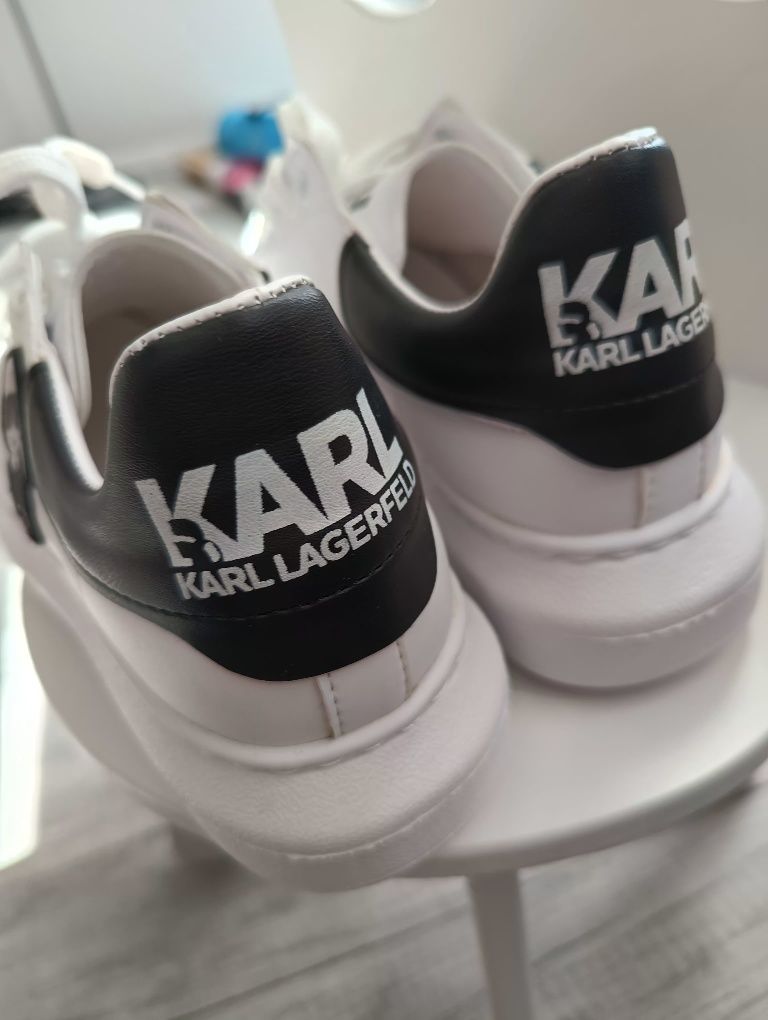 Sneakersy białe buty sportowe na platformie Karl Lagerfeld rozmiar 38