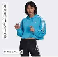 krótka bluza oversize z kapturem typu crop top  Adidas