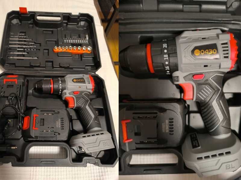 Wkrętarka Udarowa Wiertarka Akumulatorowa Bezszczotkowa Mocna 20V