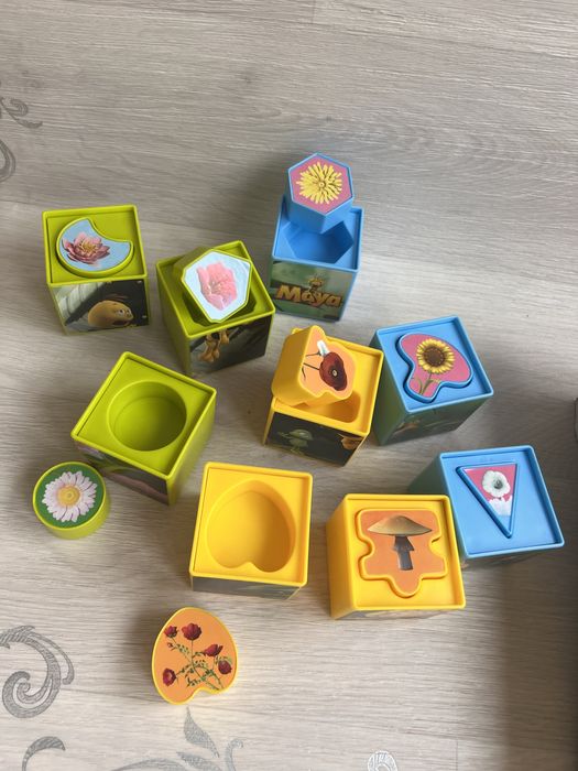 Кубики пазлы сортер 3в1 от мес12+