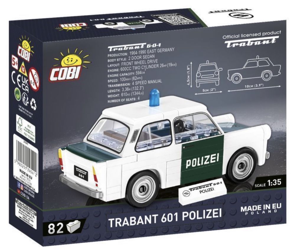 Klocki cobi 24541 Trabant 601 Polizei