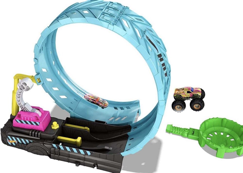 Трек Hot Wheels Мертвая петля Monster Trucks Glow in Dark Epic Loop