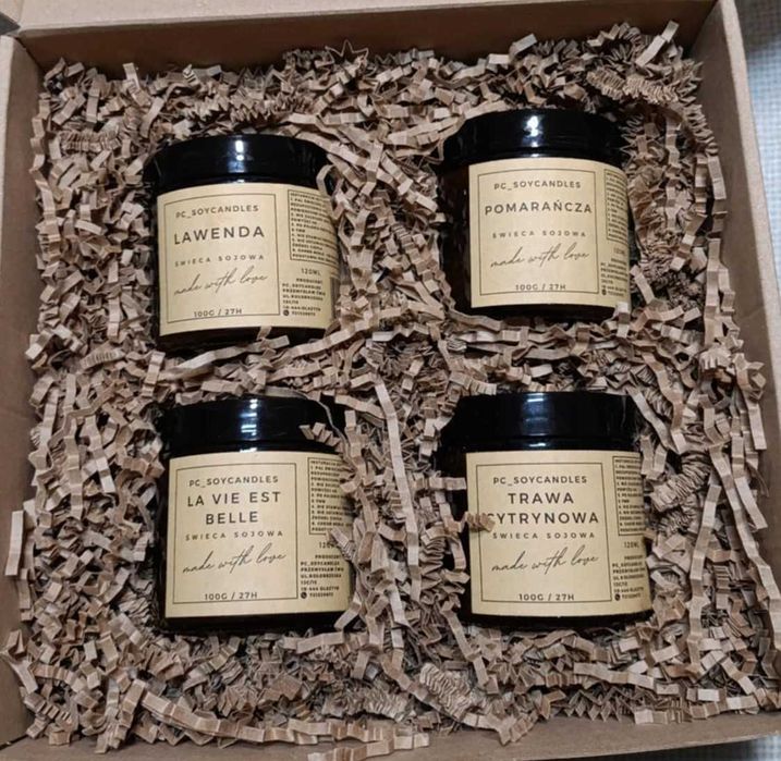 Zestaw Prezentowy Świece Sojowe Zapachowe 4x120ml