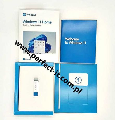 Klucz Licencja BOX wersja pudełkowa Microsoft Windows 11 10 Home Pro
