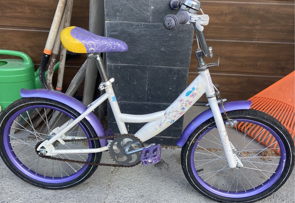 Детский велосипед рапунцель фиолетовый