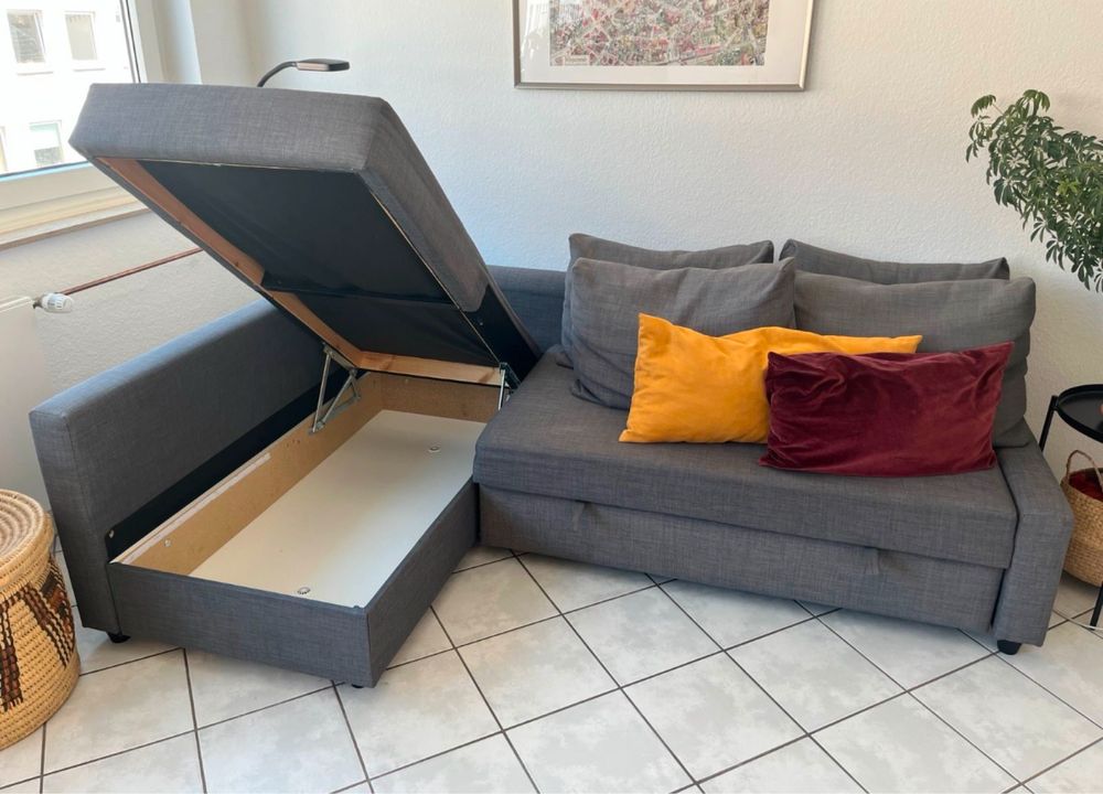 Fajny narożnik Ikea Friheten sofa funkcja spania pojemnik dowóz wysyłk