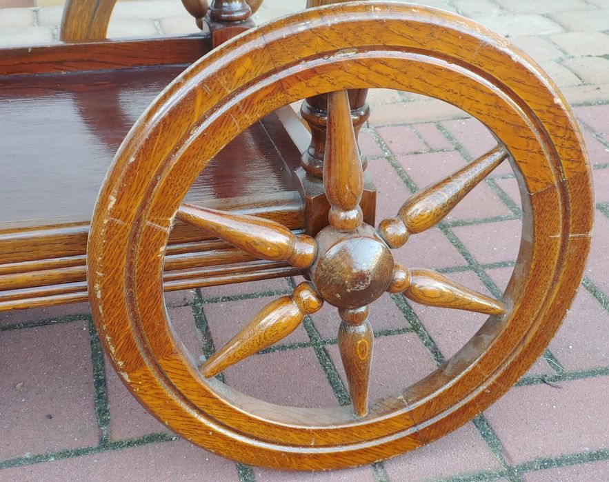 Barek na kółkach barek dębowy