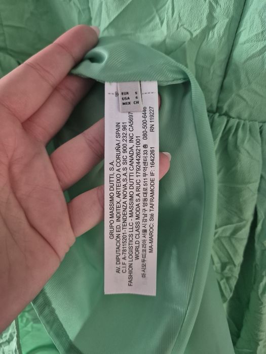 Śliczna krótka sukienka koktajlowa letnia Massimo Dutti Studio s/36 no