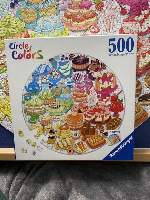 Puzzle 500 Ravensburger Circle of colors desery desserts słodkości