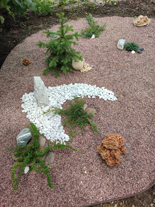 Галька мармурова, біла для клумб, декору, габіонів, галька ландшафт