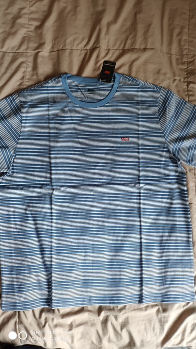 Levi's t-shirt w niebiesko-białe paski rozm XL