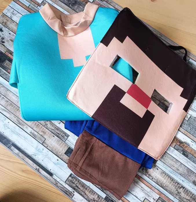 L 128-134 extra przebranie na bal karnawał Minecraft Stiv