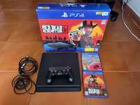 Playstion 4 Slim 500gb SSD + Red Dead Redemption 2 + Slime Rancher