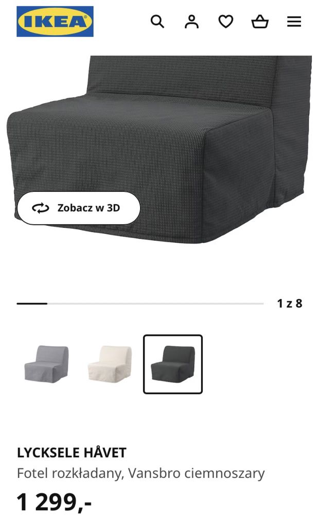 sofa rozkładana łóżko ikea