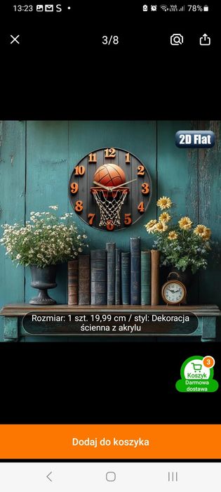 Zegarek ścienny 20cm