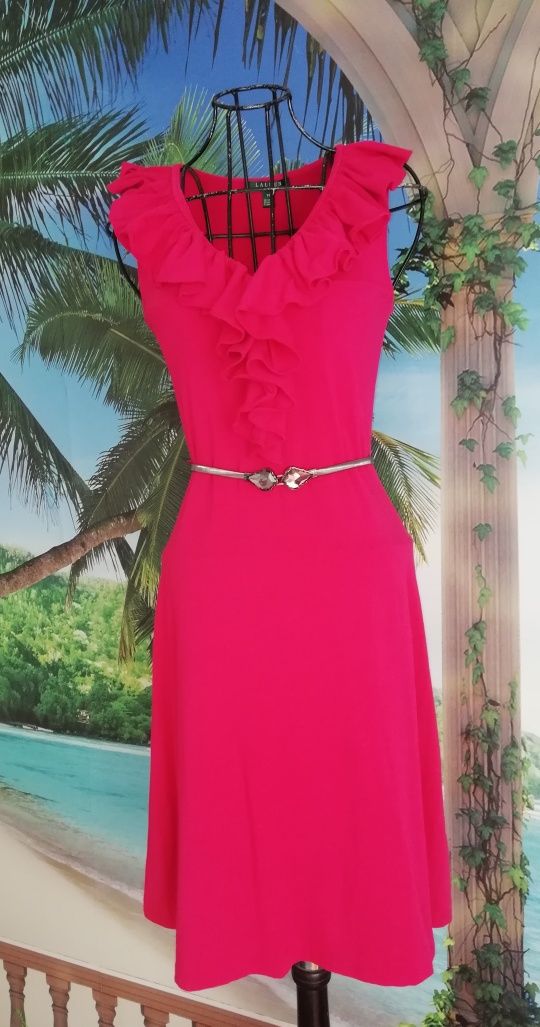 Vestido rosa fuschia Ralph Lauren