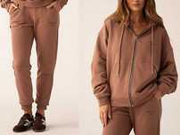 Lemonada set nowy dres bluza zip + joeggery palony róż L