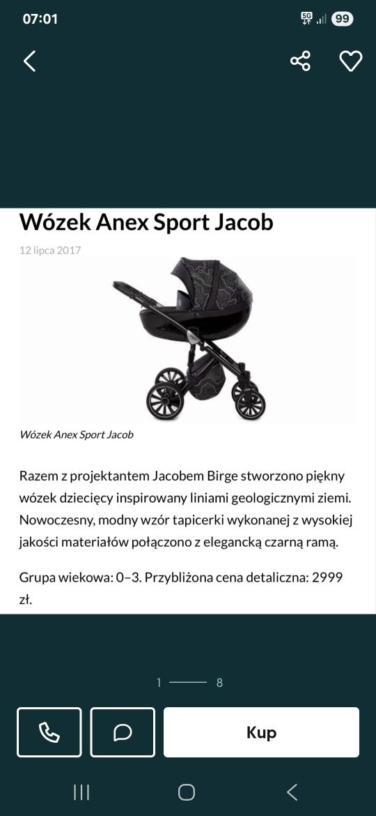 Wózek Anex Sport Limitowana Wersja JACOB