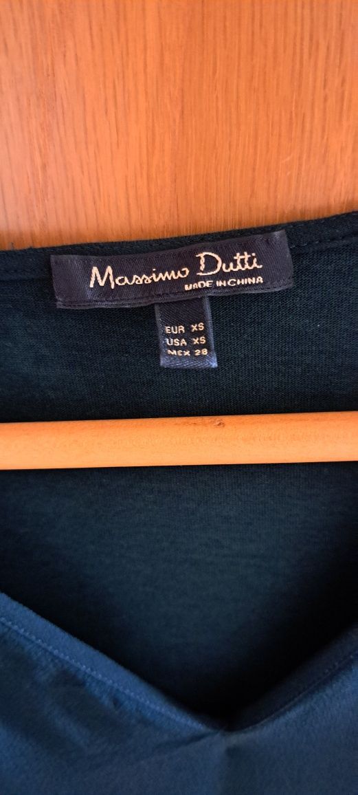 Blusa verde escura Massimo Dutti