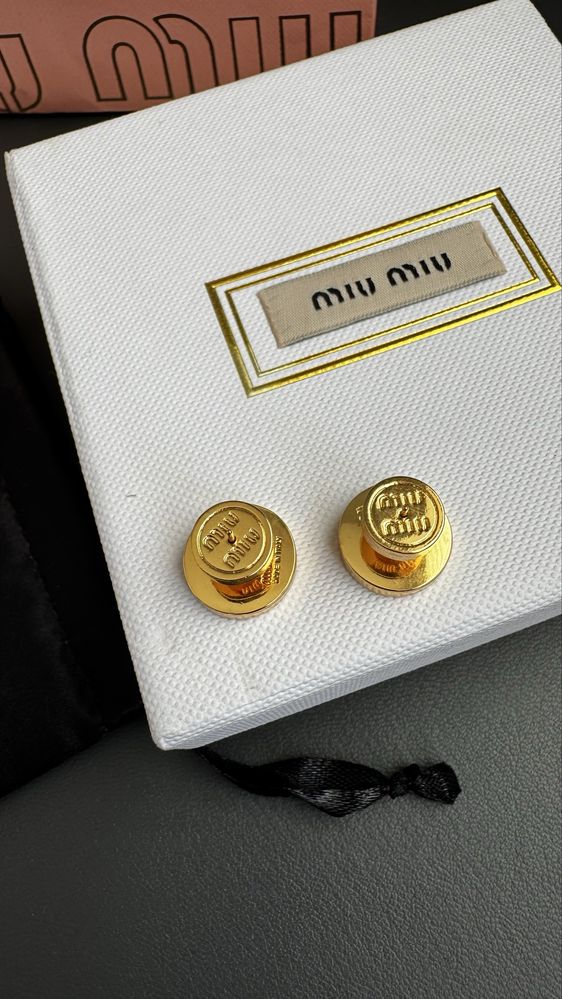 Сережки Miu Miu оригінал повний комплект
