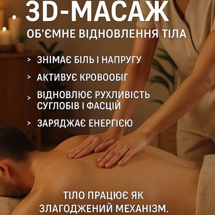 Масаж - різні техніки, великий досвід
