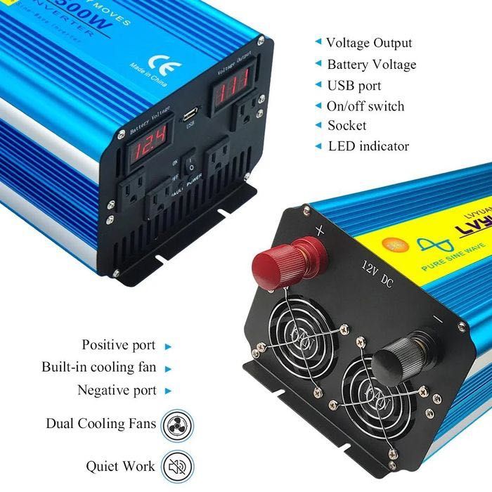 Inversor 2500W / 5000W * [Onda Pura] * [12V / 24V]