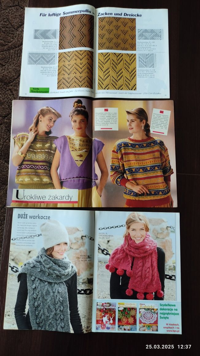 Burda, Diana, modne wzory i dzianiny