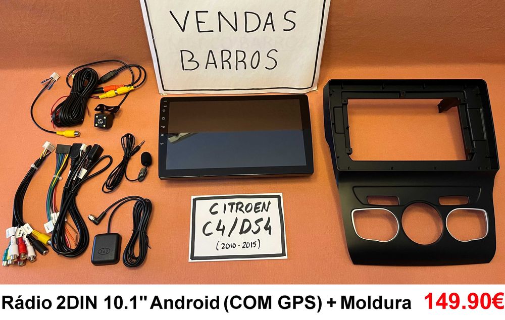 (NOVO) Rádio 2DIN • CITROEN C4 • (De 2004 até 2019) Android DS4 4+32GB